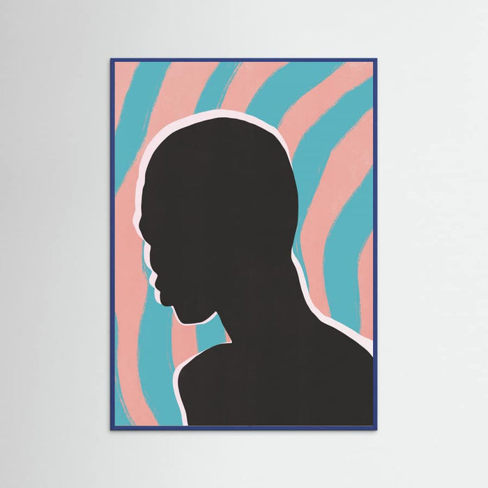 Anonymous Portrait In Neon Lights -juliste – juliste ja taidepainatus