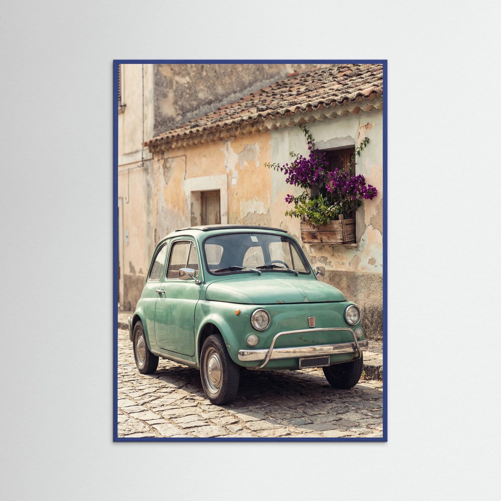 Blue Wood Aqua Vespa Charm