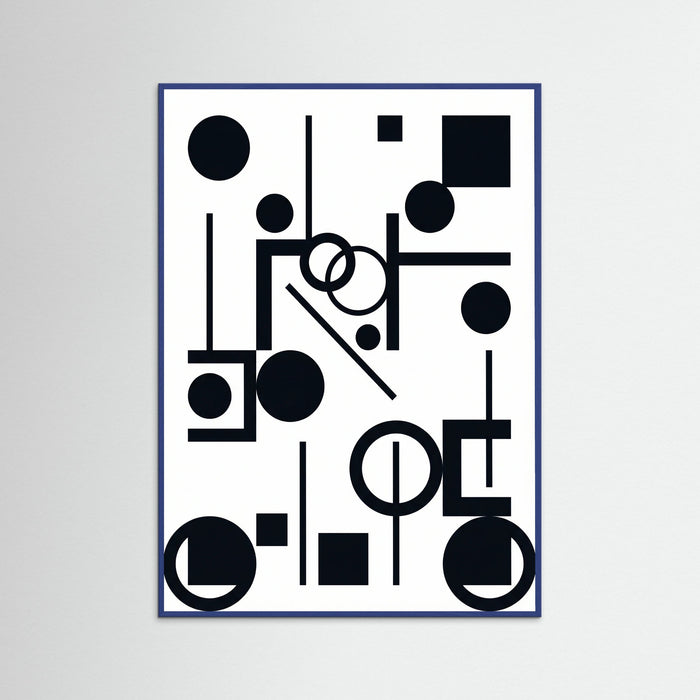 Blue Wood Art Print Beige