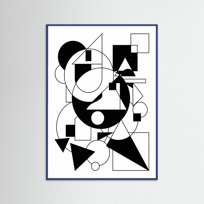 Blue Wood Art Print Beige