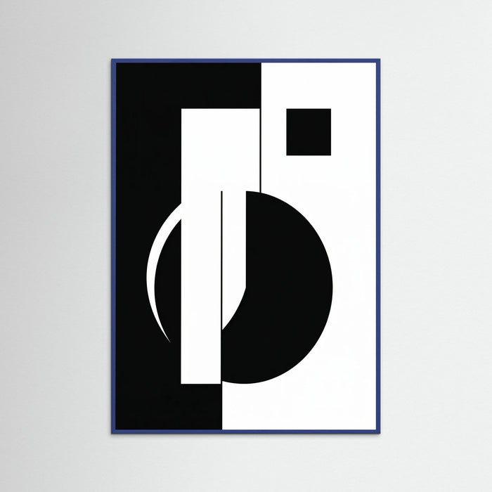 Blue Wood Art Print Beige