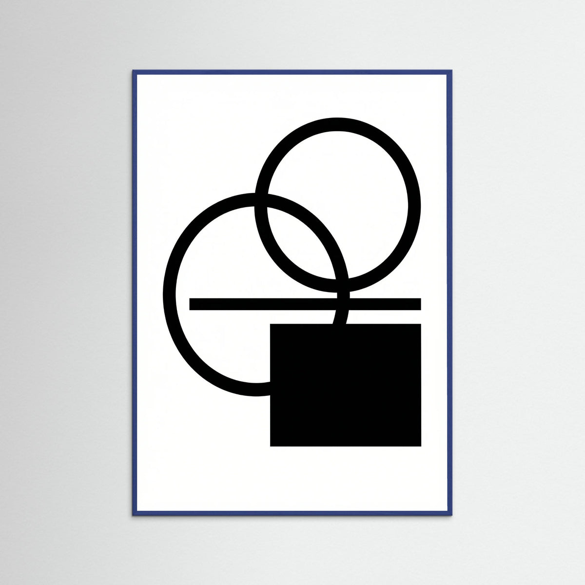 Blue Wood Art Print Beige