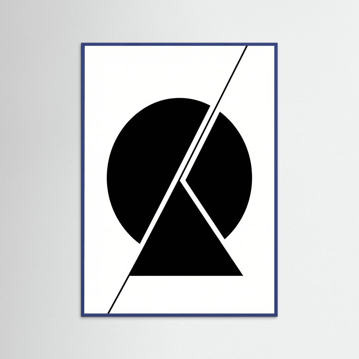 Blue Wood Art Print Beige