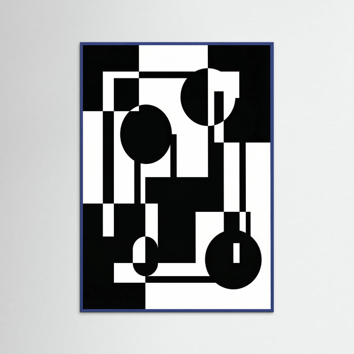 Blue Wood Art Print Beige