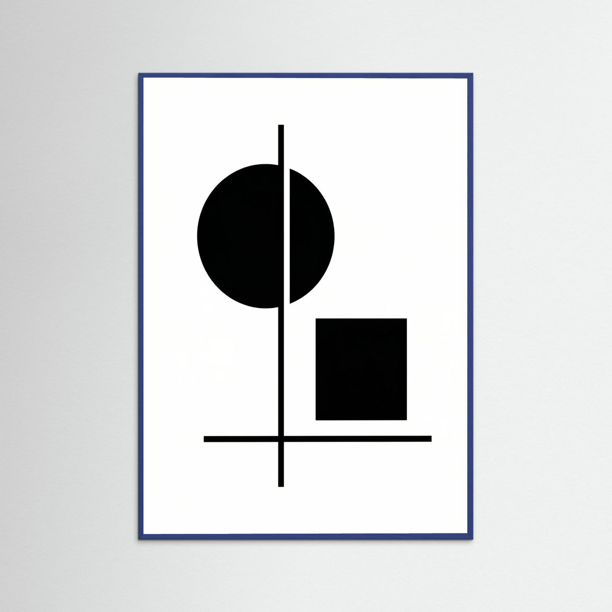 Blue Wood Art Print Beige