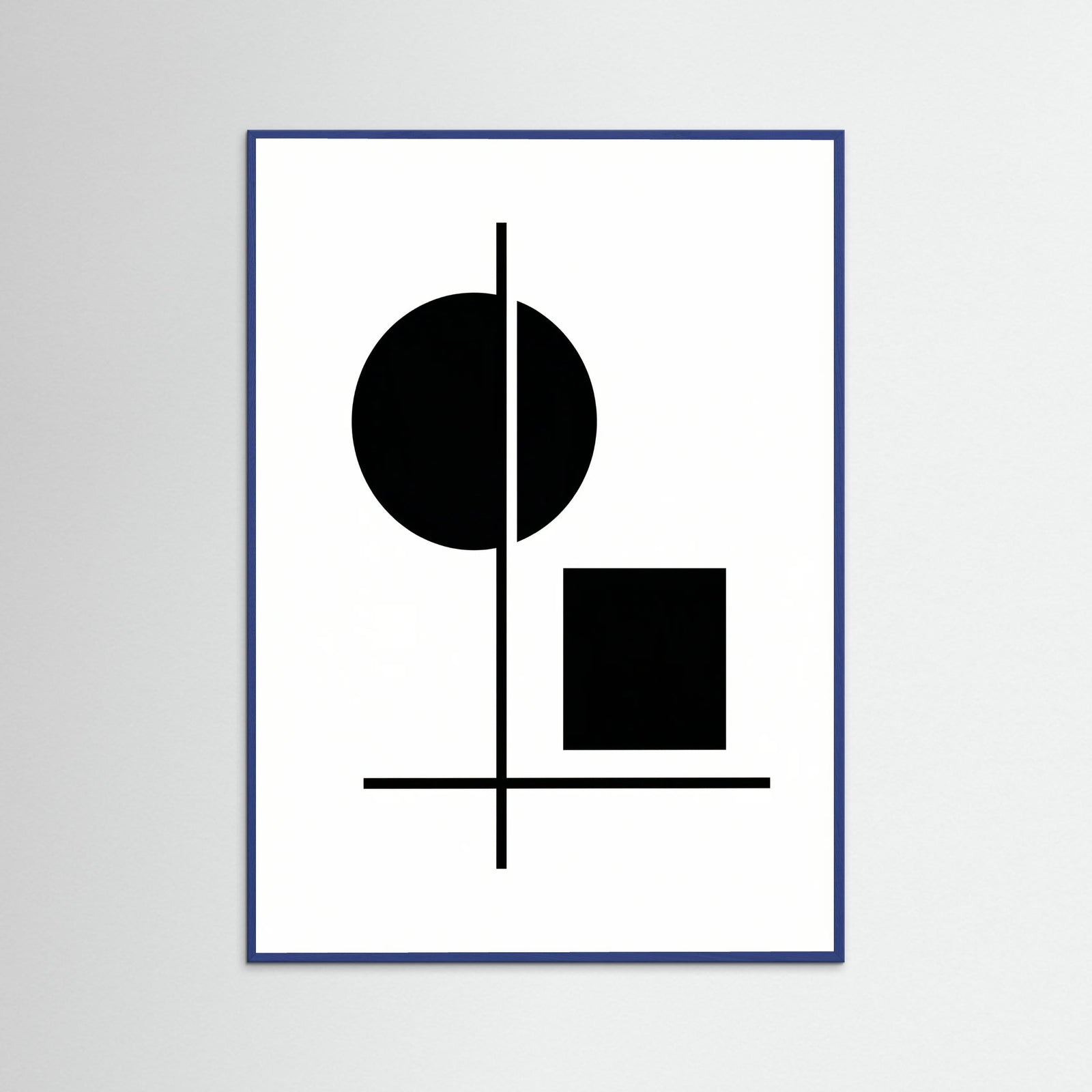 Blue Wood Art Print Beige