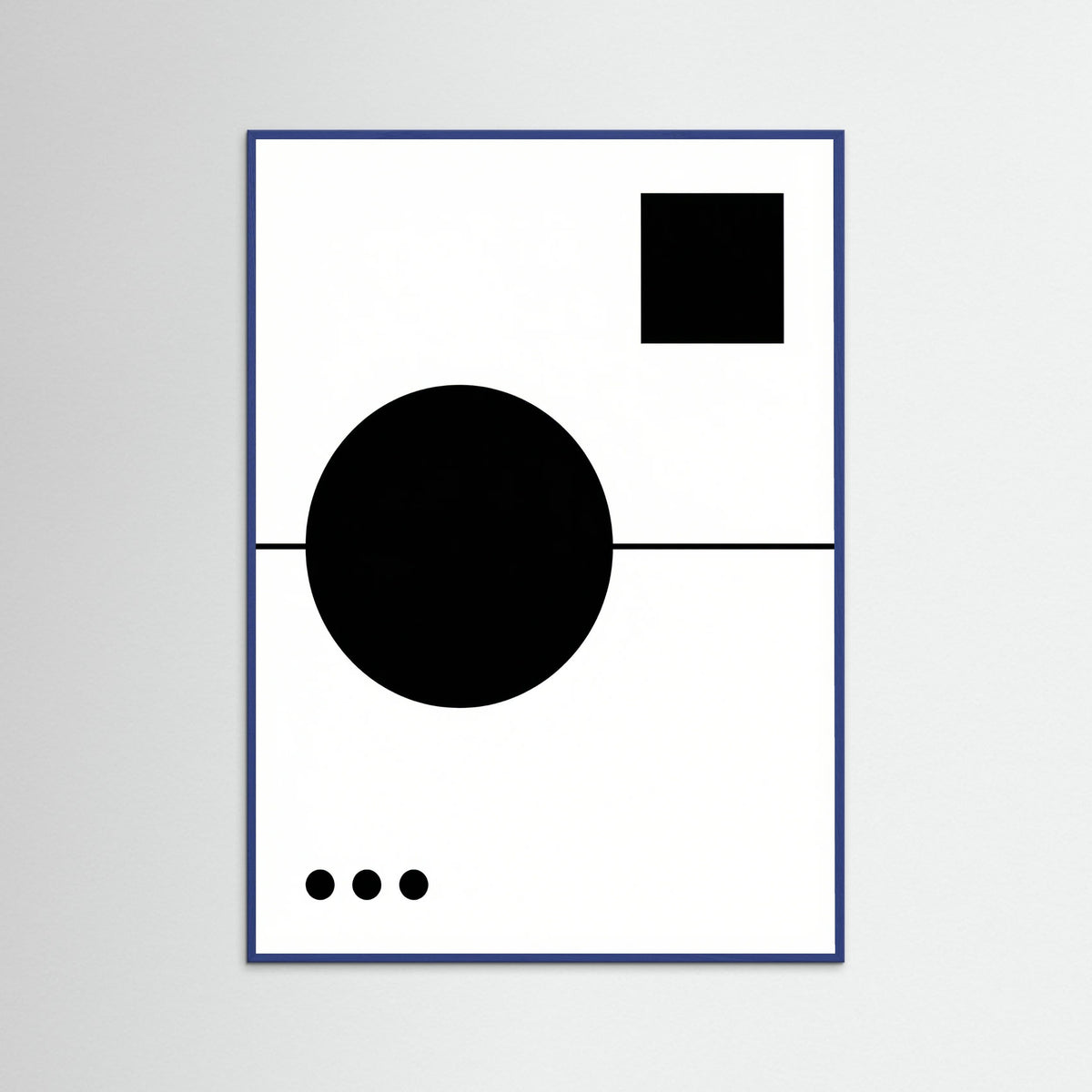 Blue Wood Art Print Beige