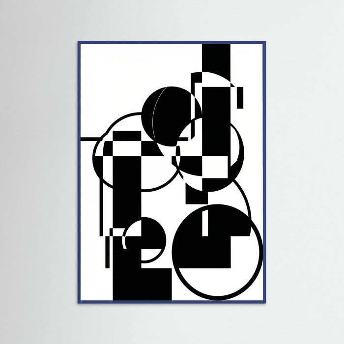 Blue Wood Art Print Beige