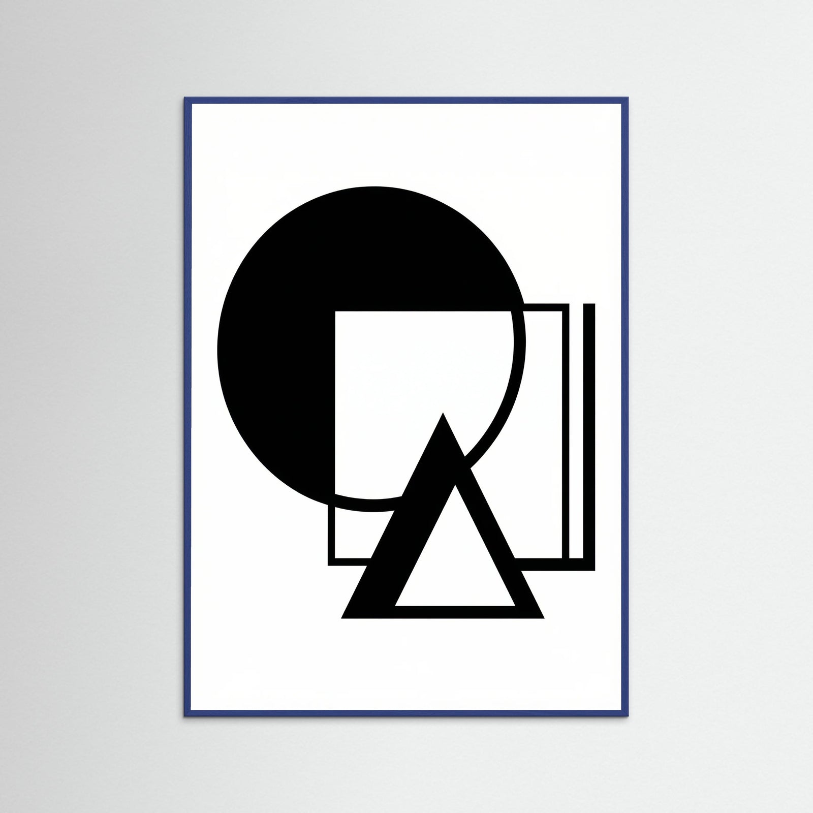 Blue Wood Art Print Beige