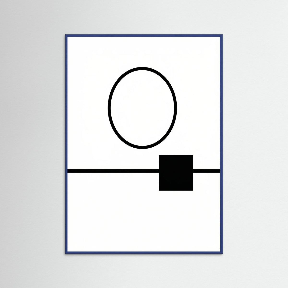 Blue Wood Art Print Beige