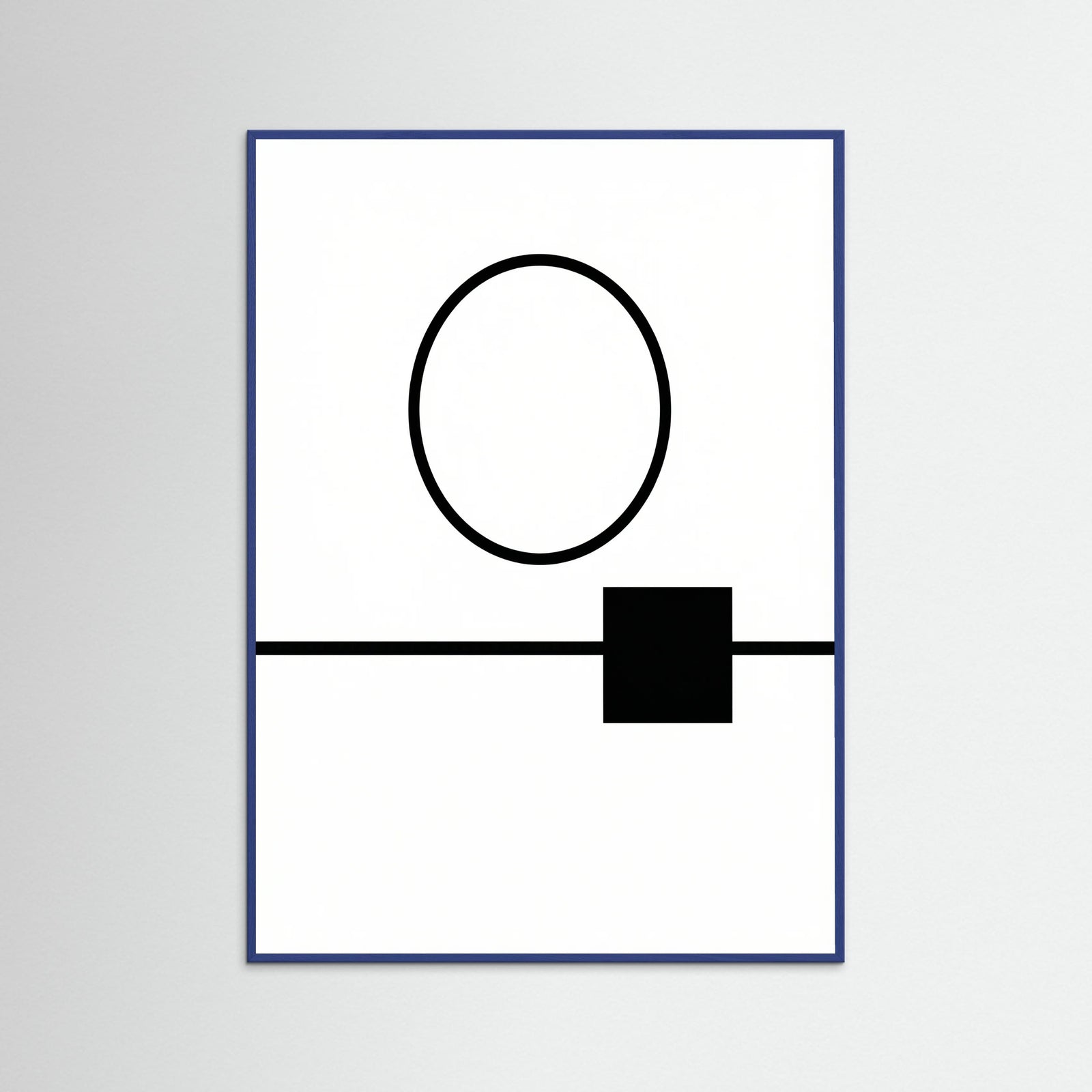 Blue Wood Art Print Beige