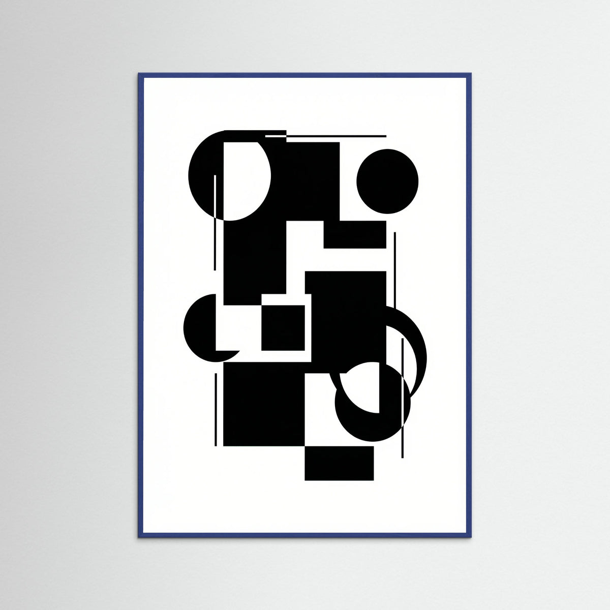 Blue Wood Art Print Beige