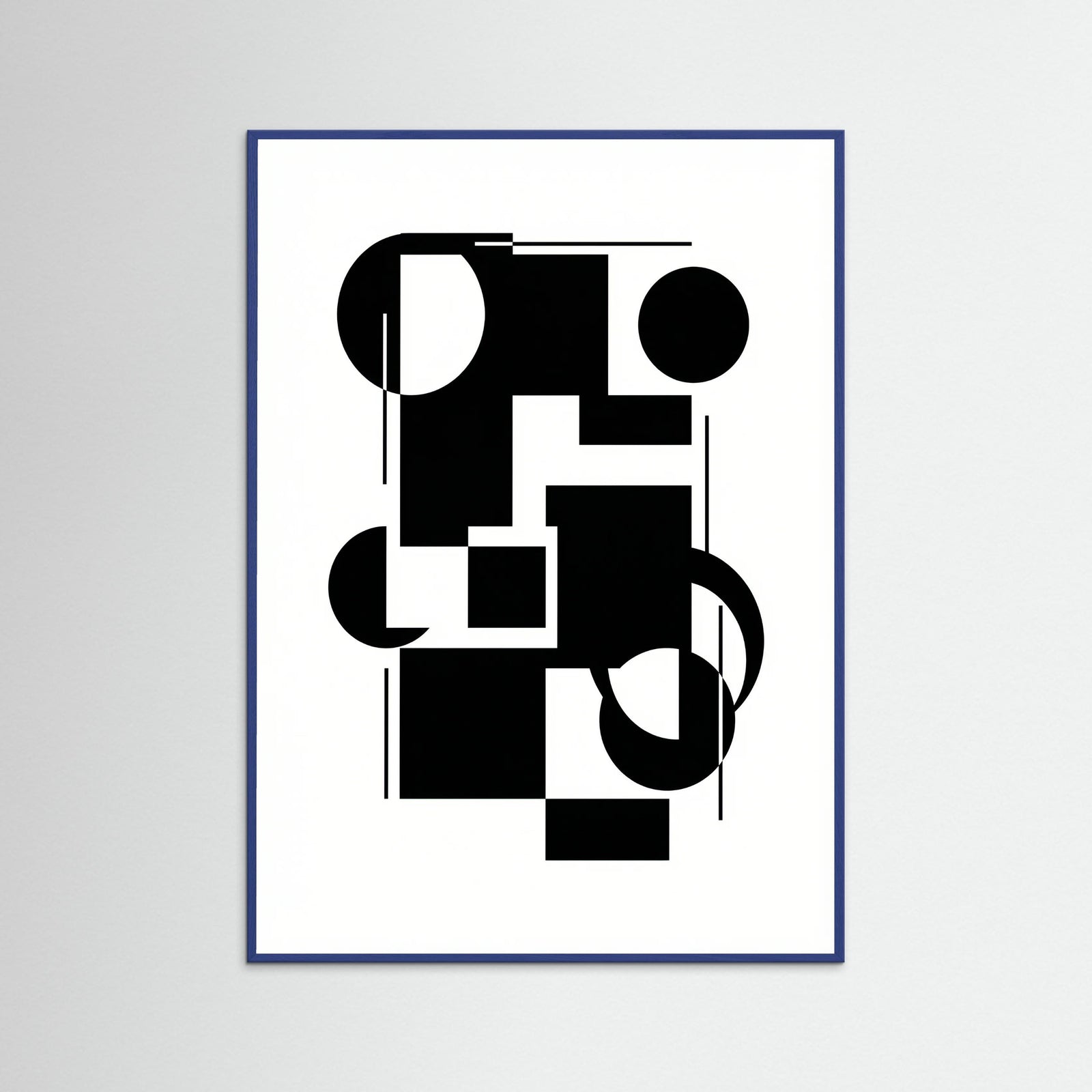 Blue Wood Art Print Beige