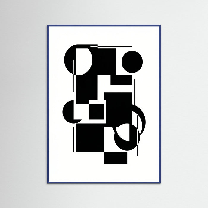 Blue Wood Art Print Beige