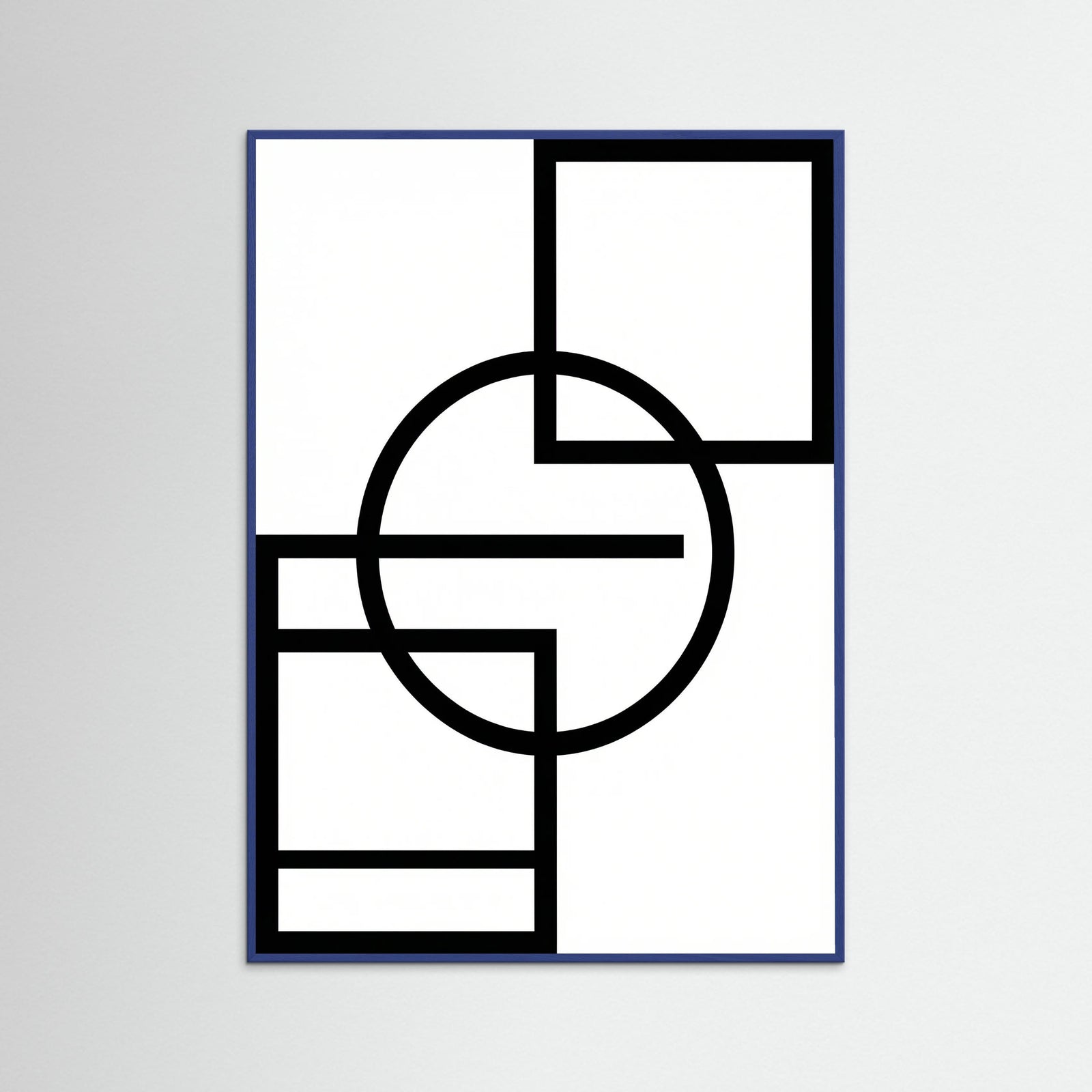 Blue Wood Art Print Beige