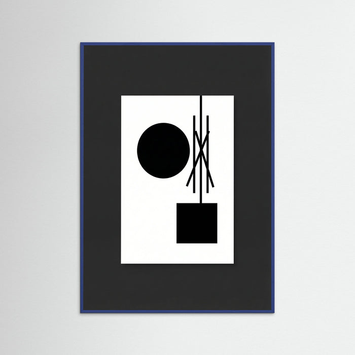 Blue Wood Art Print Beige