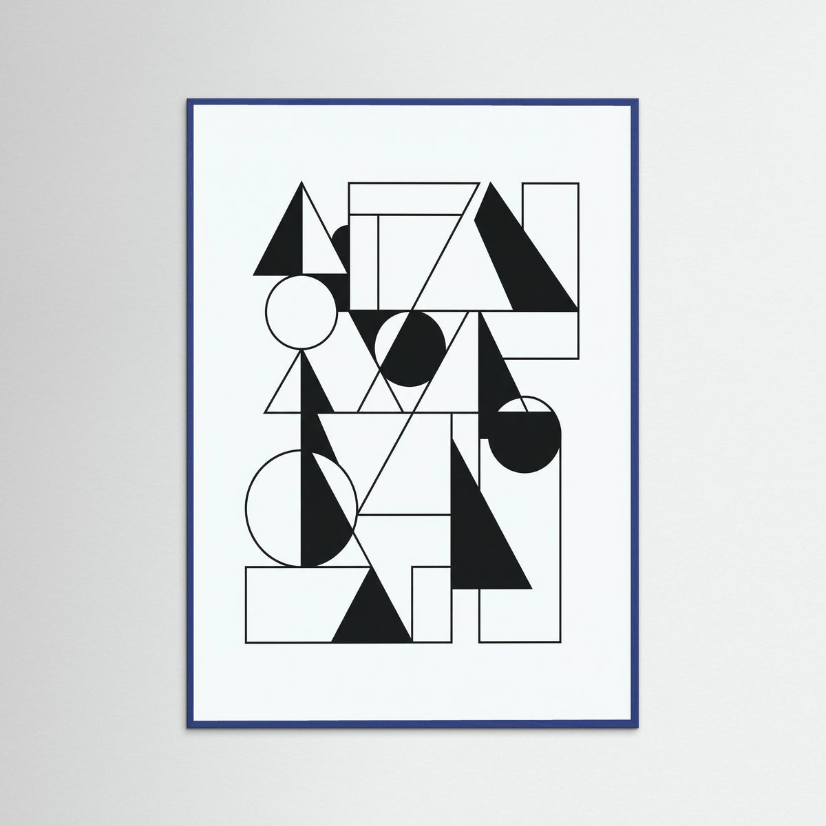 Blue Wood Art Print Beige