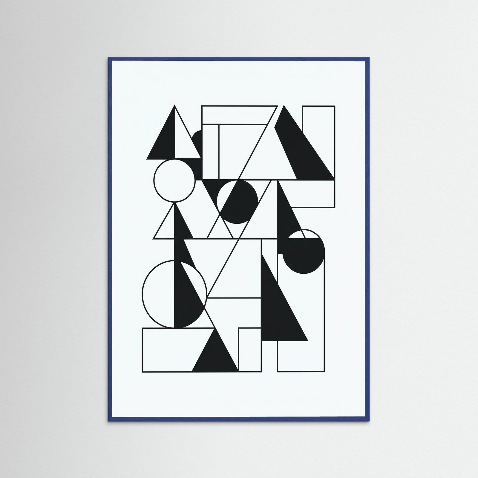 Blue Wood Art Print Beige