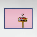 Poster Atomic Pink Starburst Vintage Sign – poster e stampa artistica