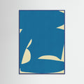 Blue Wood B Cut Out In Blue Poster