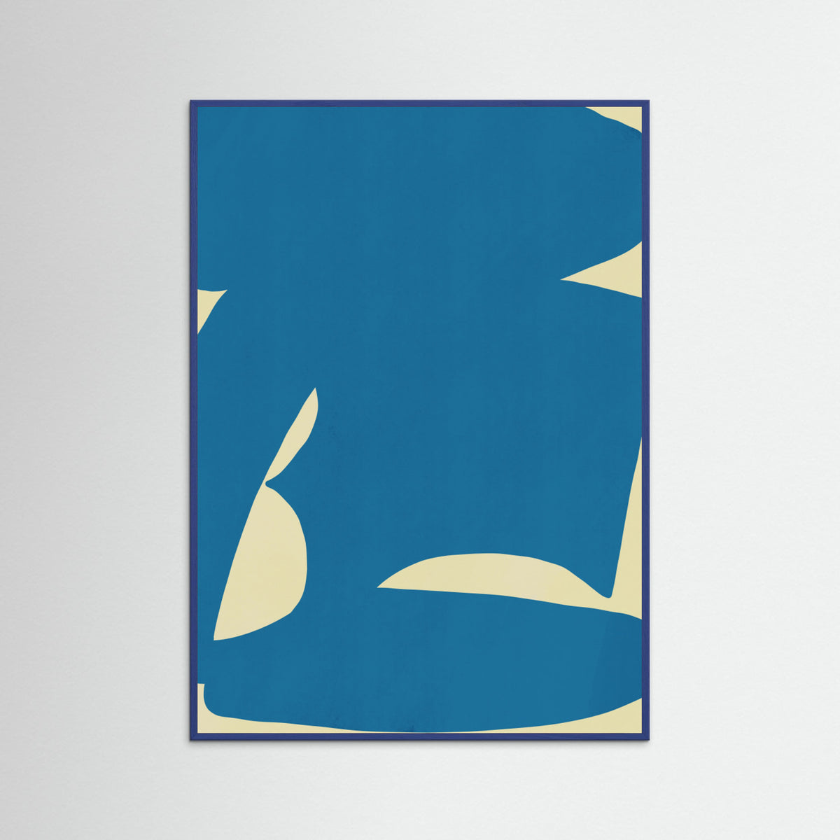Blue Wood B Cut Out In Blue Poster