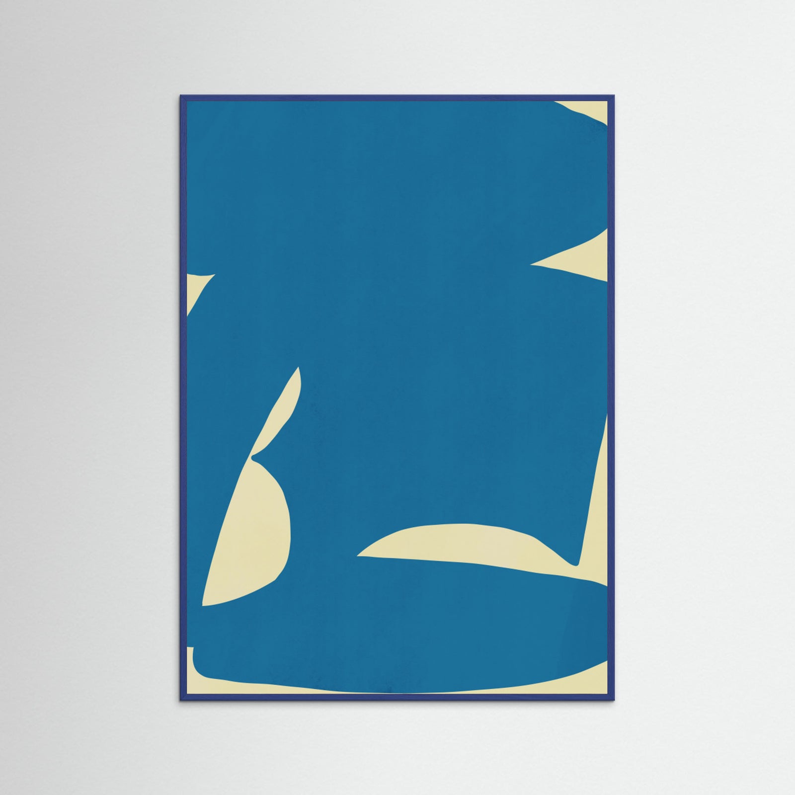 Blue Wood B Cut Out In Blue Poster
