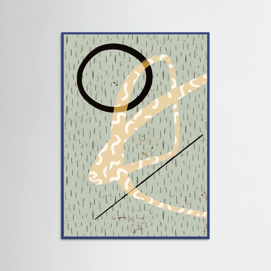 Blue Wood Balancegame(patternline) Poster