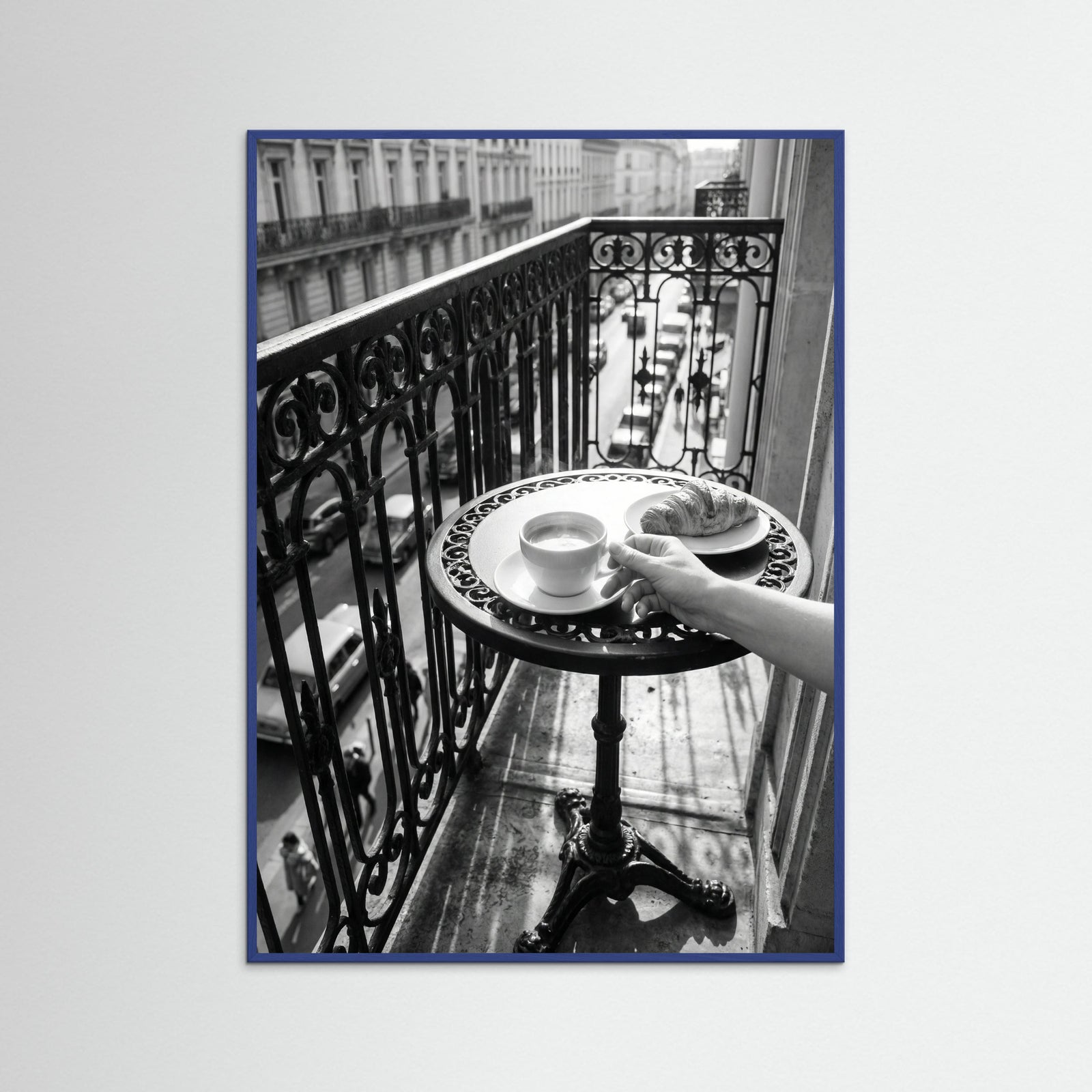 Blue Wood Balcony Serenity