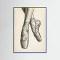 Blue Wood Ballet Dancer Study