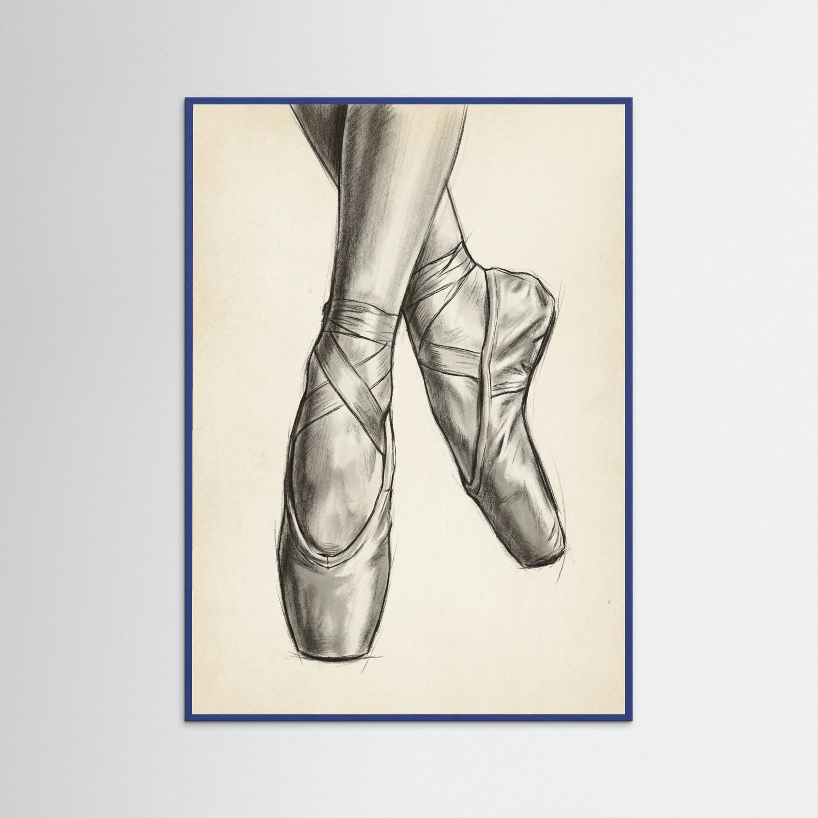 Blue Wood Ballet Dancer Study