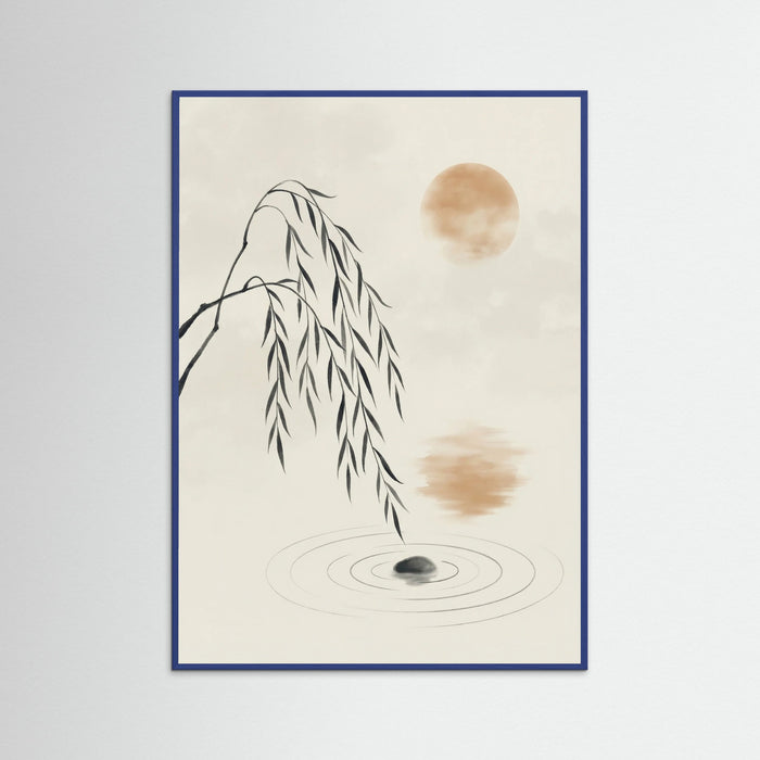 Blue Wood Bamboo Moon Serenity