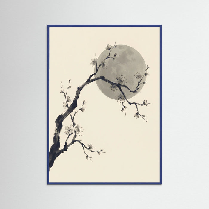 Blue Wood Bamboo Zen Sunset