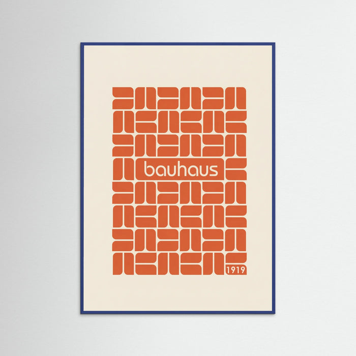 Blue Wood Bauhaus Grid Design