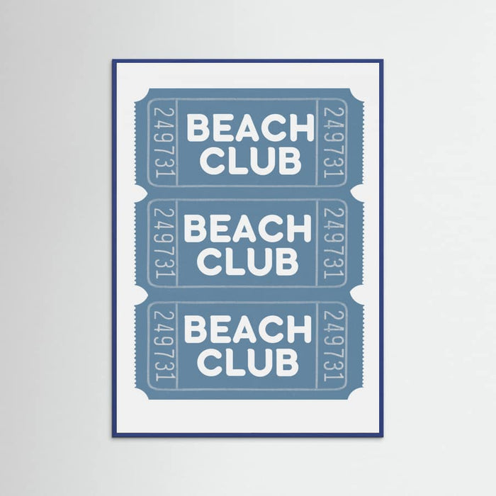 Beach Club Tickets Poster – poster and art print