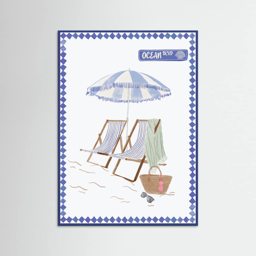 Affiche Beach chairs – affiche et impression d’art