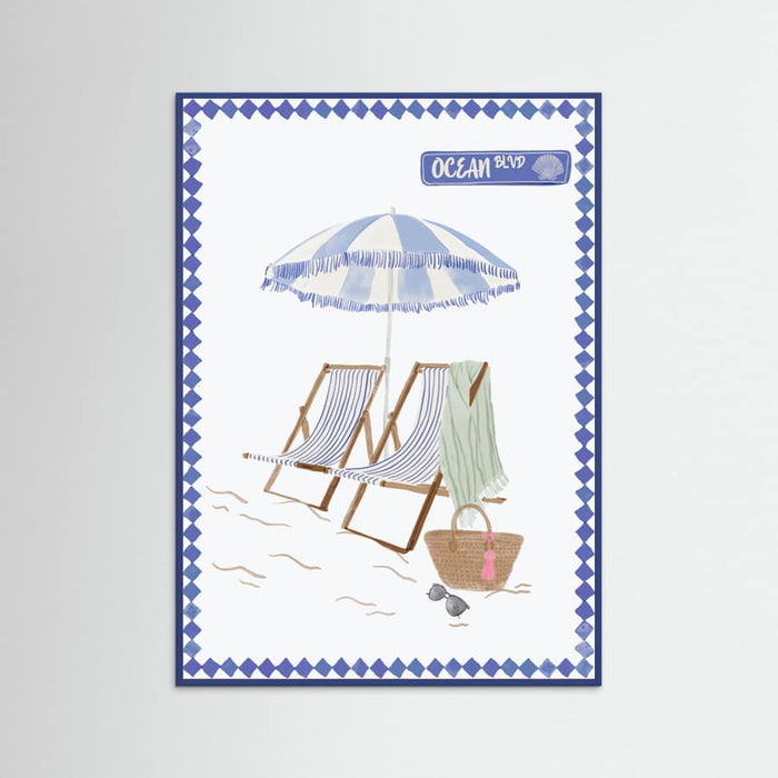 Affiche Beach chairs – affiche et impression d’art