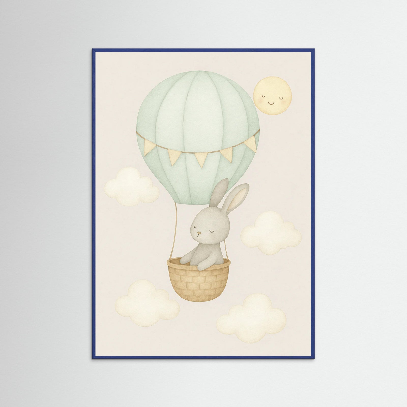 Blue Wood Bear Hot Air Balloon