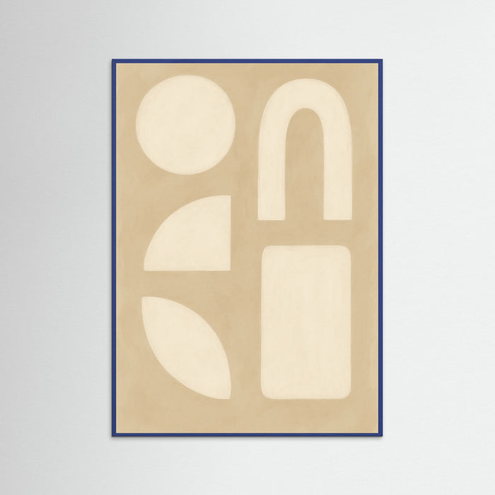 Blue Wood Beige Swirls