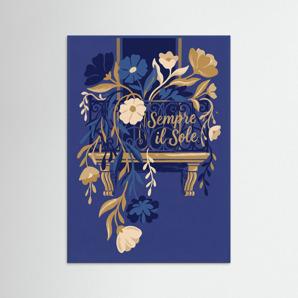 Blue Wood Bella Vita Vase