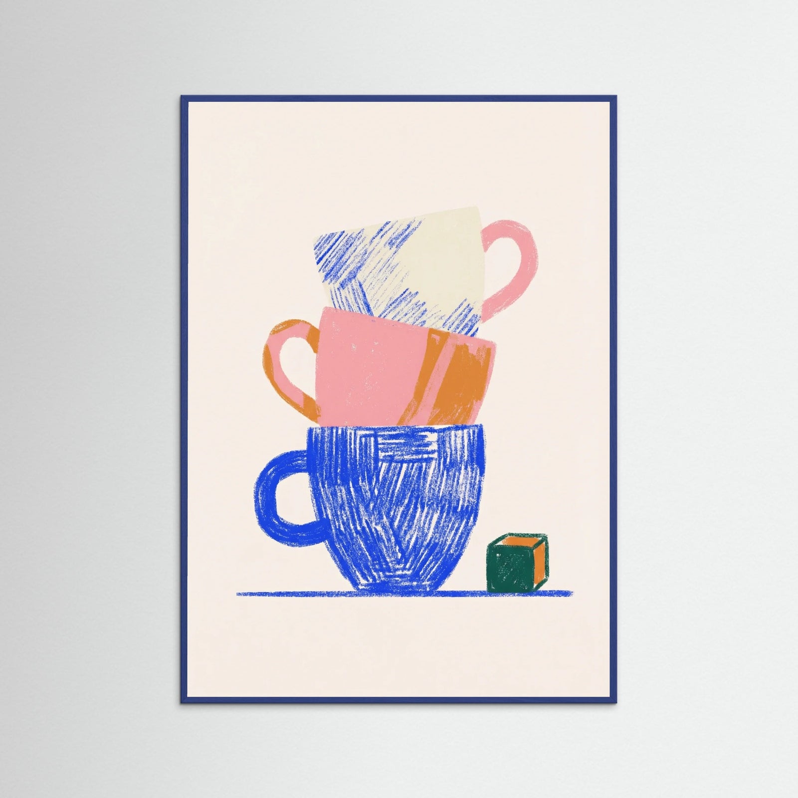 Blue Wood Beverage Still Life