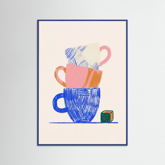 Blue Wood Beverage Still Life