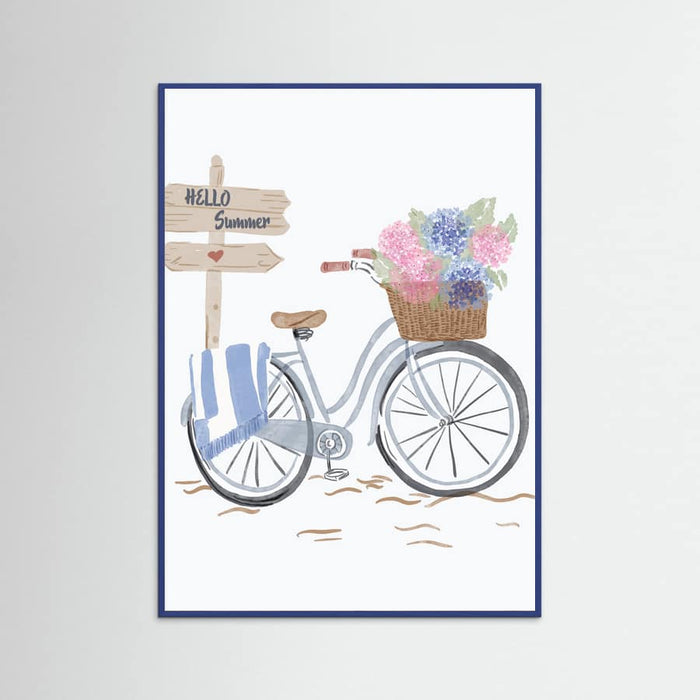 Affiche Bicycle at beach – affiche et impression d’art
