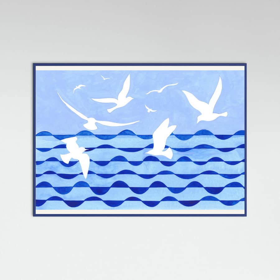 Poster Birds Over the Sea Clean Scan – poster e stampa artistica