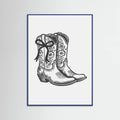 Black Cowgirl Boots with Bow Poster – Poster und Kunstdruck