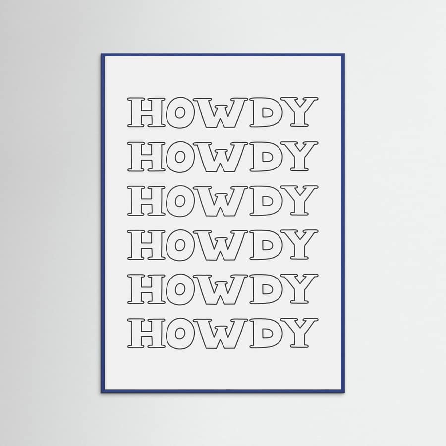 Black Howdy -juliste – juliste ja taidepainatus