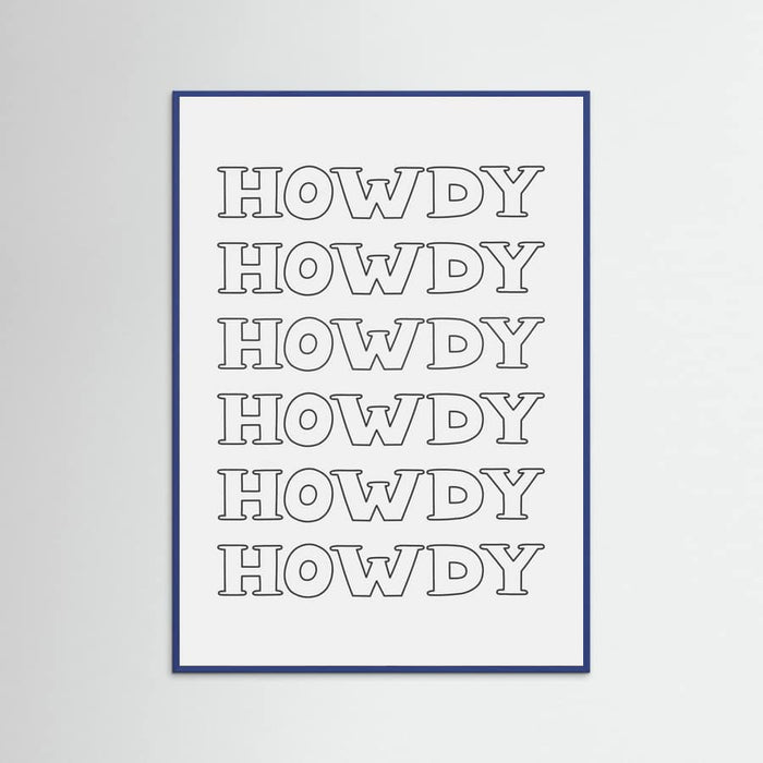 Black Howdy -juliste – juliste ja taidepainatus