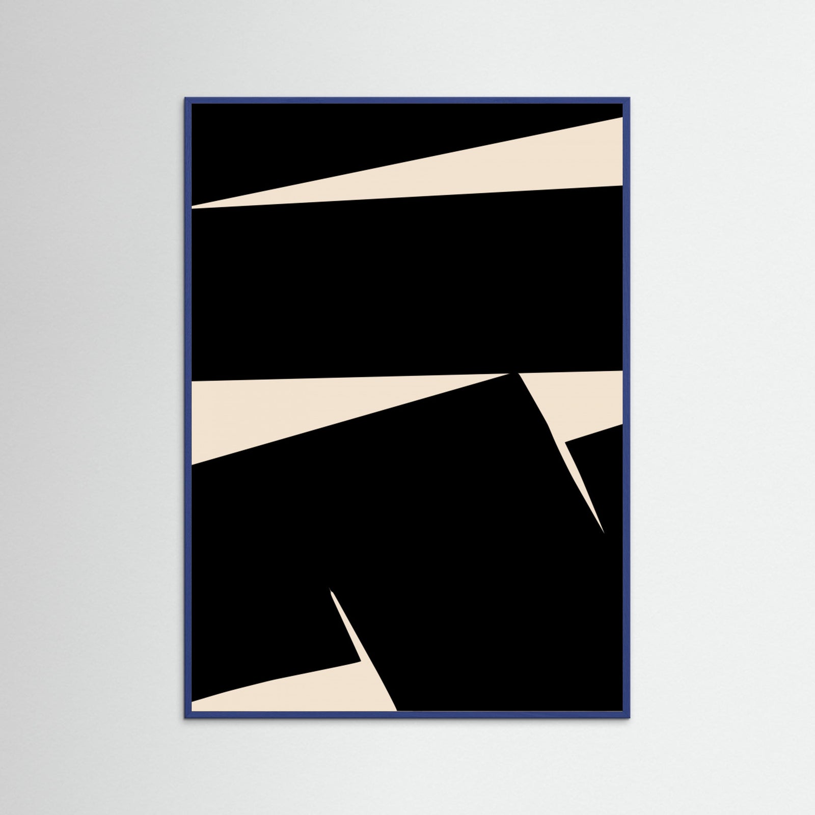 Blue Wood Black Plain Abstract Poster