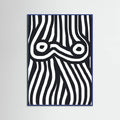 Plakat Black and White Striped Nude – plakat i druk artystyczny