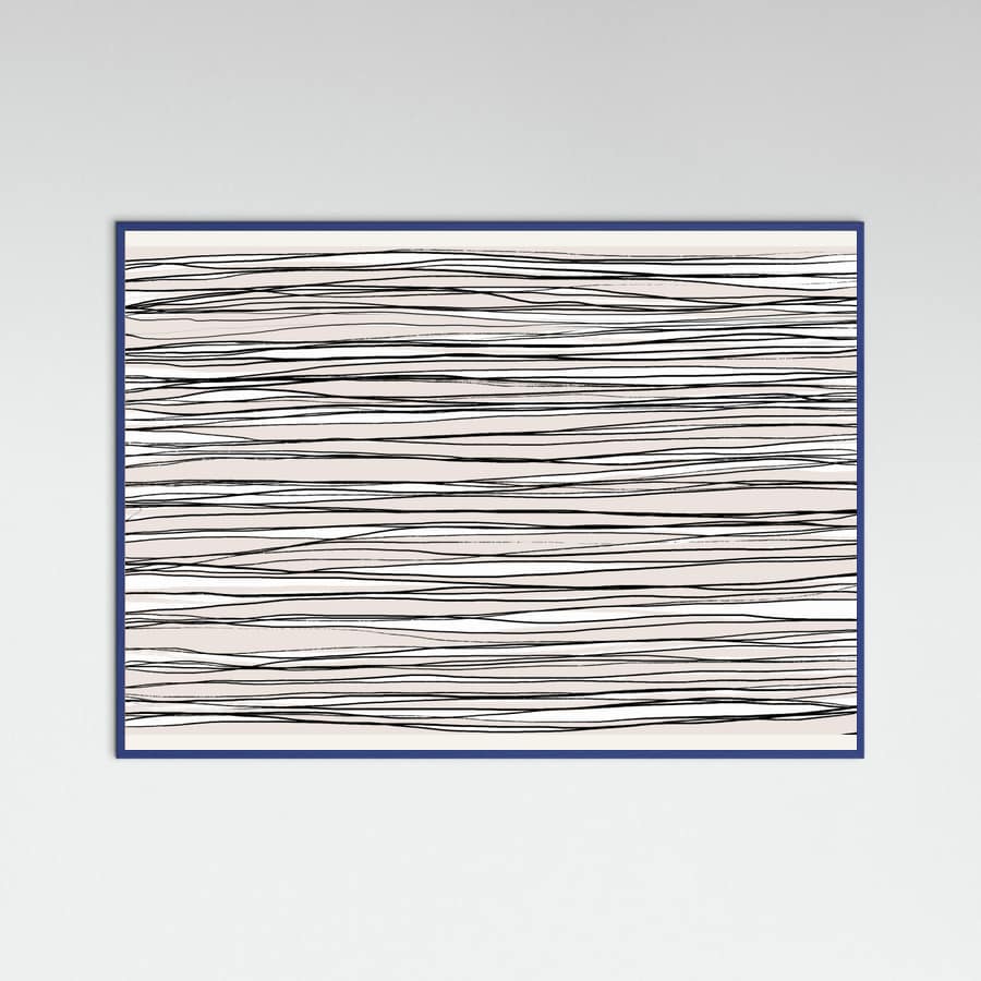 Black on Beige Lines Poster – poster and art print