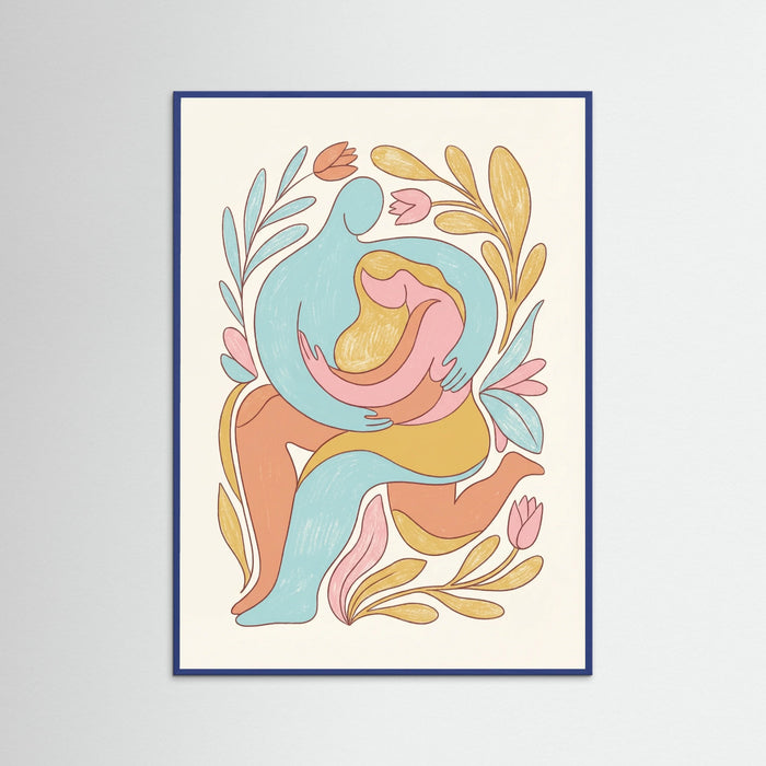 Blue Wood Bloom Faces